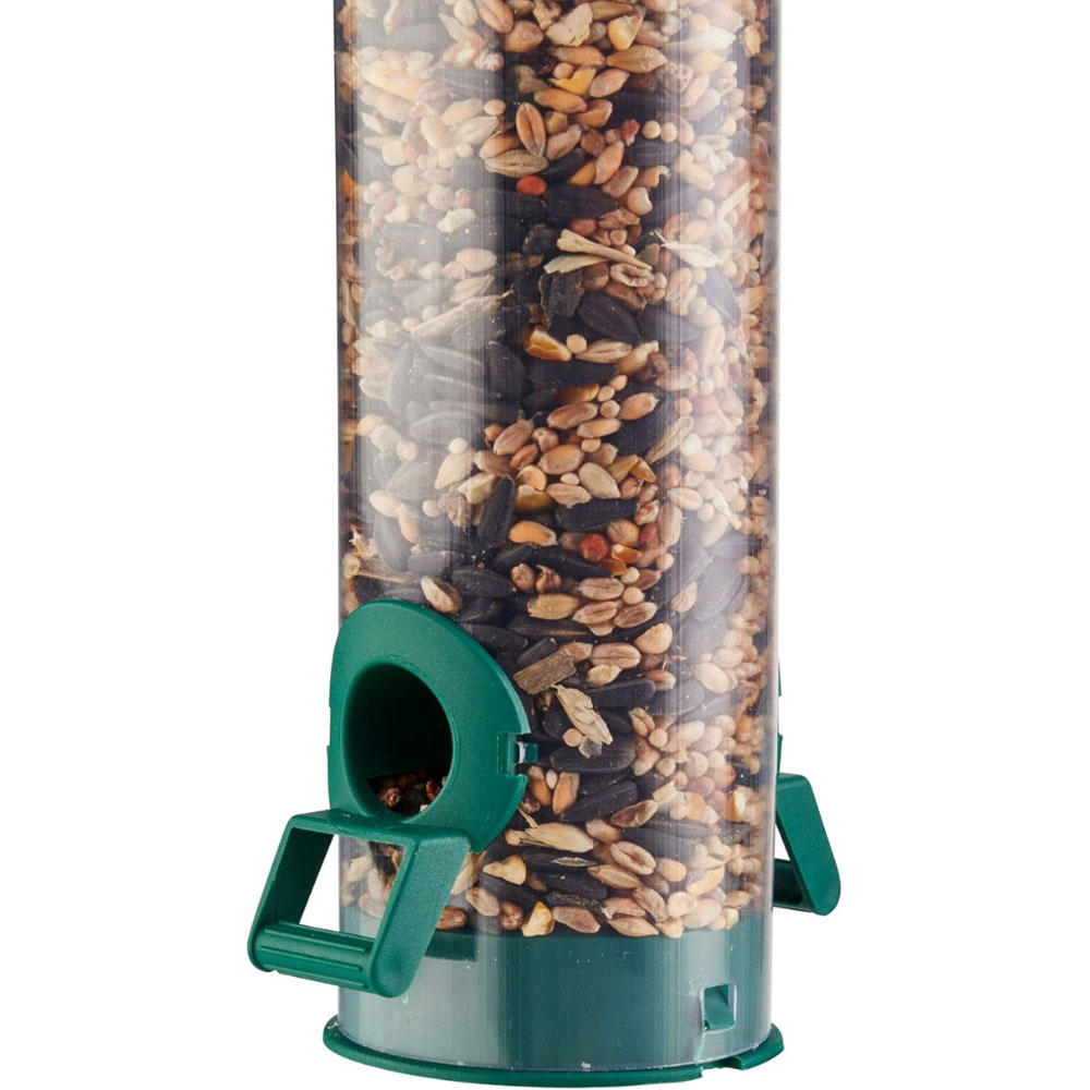 Happy Beaks Supa 2 Port Plastic Hanging Wild Bird Feeder with Tray Image 5