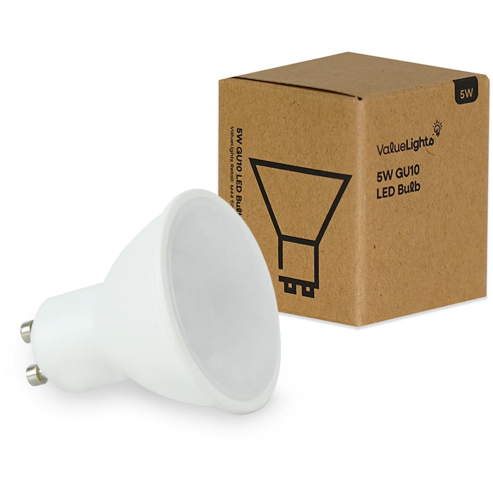 ValueLights 5W 6500K Cool White GU10 Spotlight LED Light Bulb 12 Pack Image 2