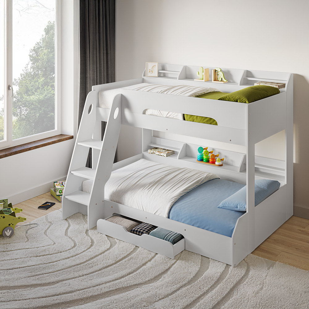 Flair Flick White Triple Bunk Bed Image 4