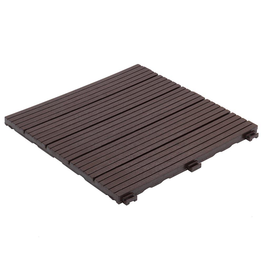 Nicoman Brown Cosmopolitan Garden Decking Tile 30cm 10 Pack Image 4