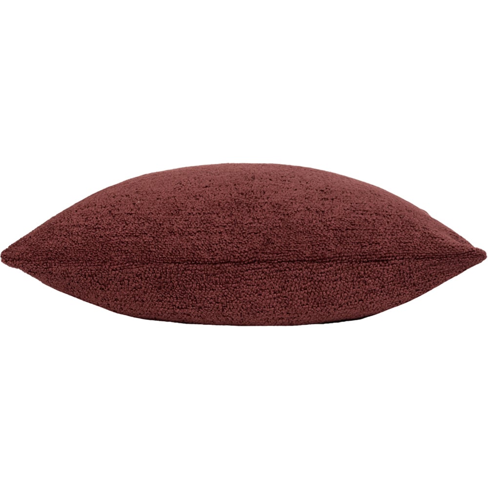 Paoletti Nellim Marsala Red Square Boucle Cushion Image 2