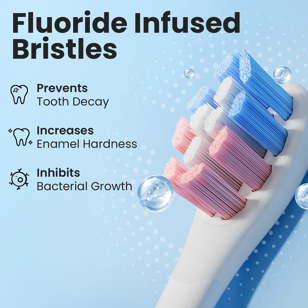 Oclean Delicate Care Kids White Brush Head 6 Pack Image 4