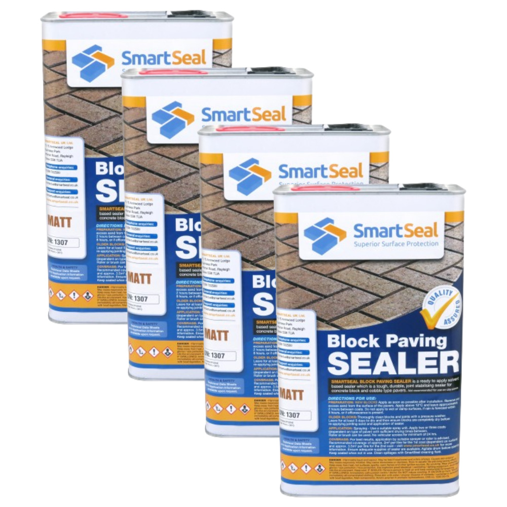 SmartSeal Matt Finish Block Paving Sealer 5L 4 Pack Image 1