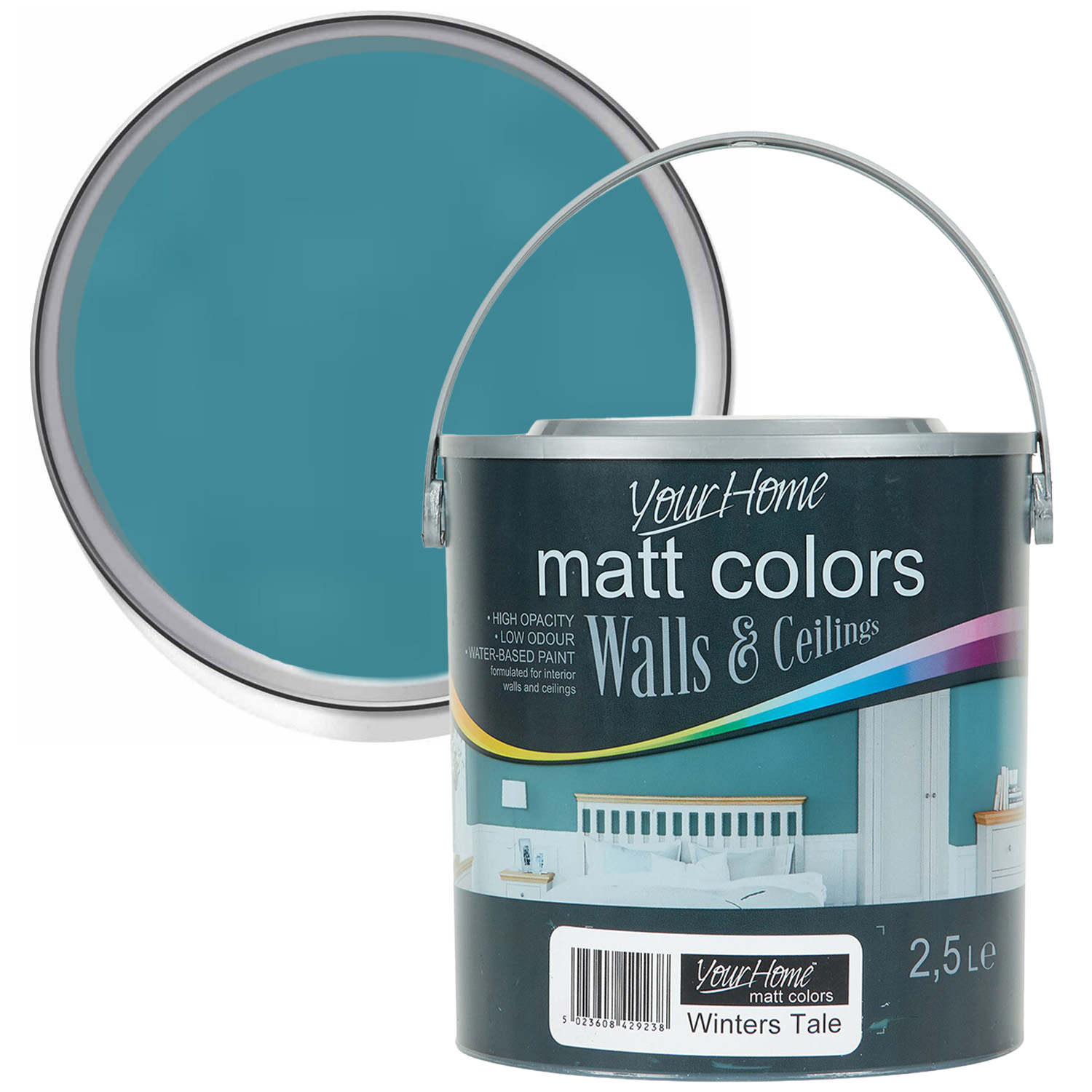 Your Home Walls and Ceilings Winters Tale Matt Emulsion Paint 2.5L Image 1