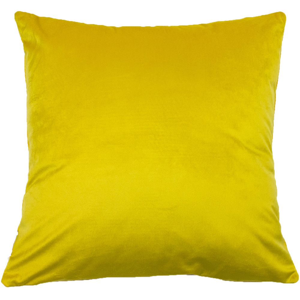 Paoletti Munich Ceylon Yellow Ribbed Corduroy Cushion Image 2