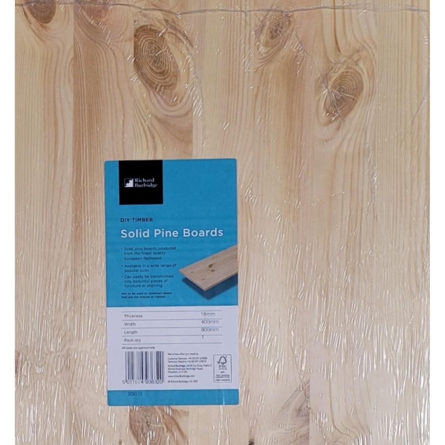 Solid Pine Panel Craft Board Natural 240cm 40cm Image 2