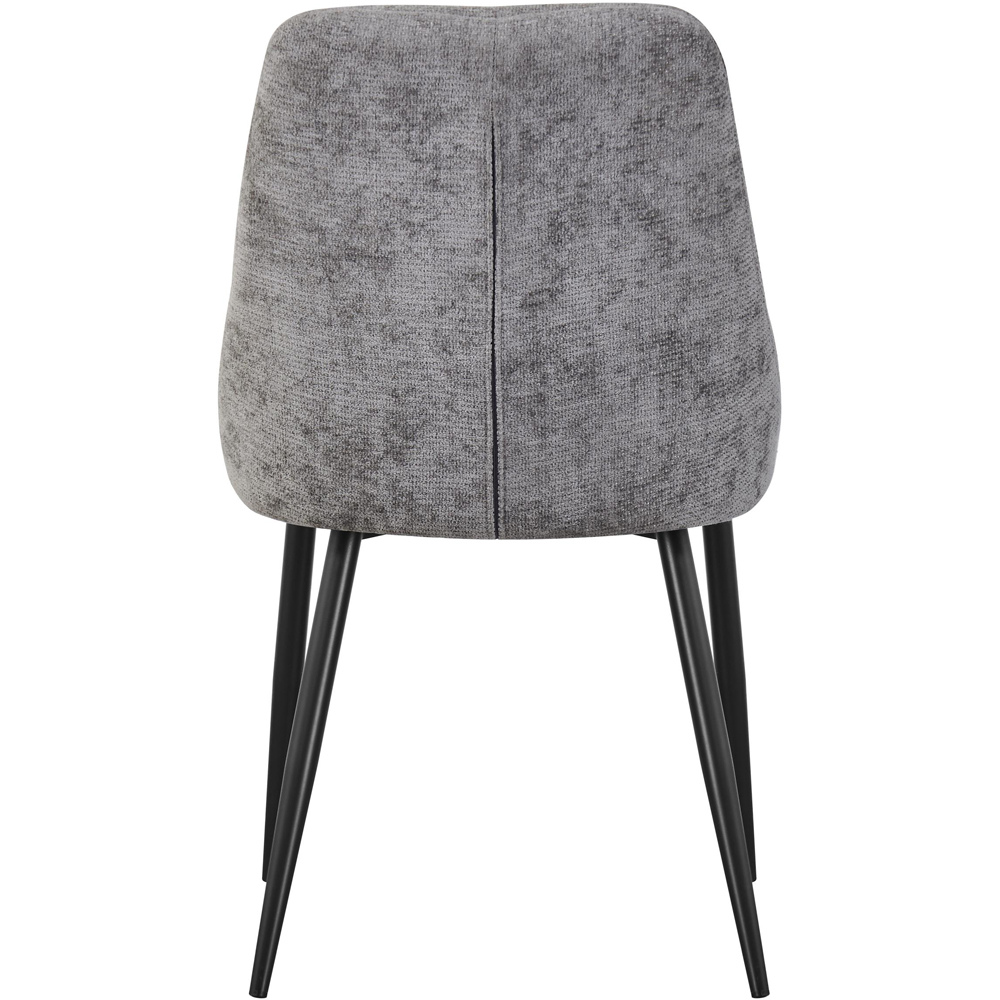 Portland Remi Grey Chenille Dining Chair Image 6