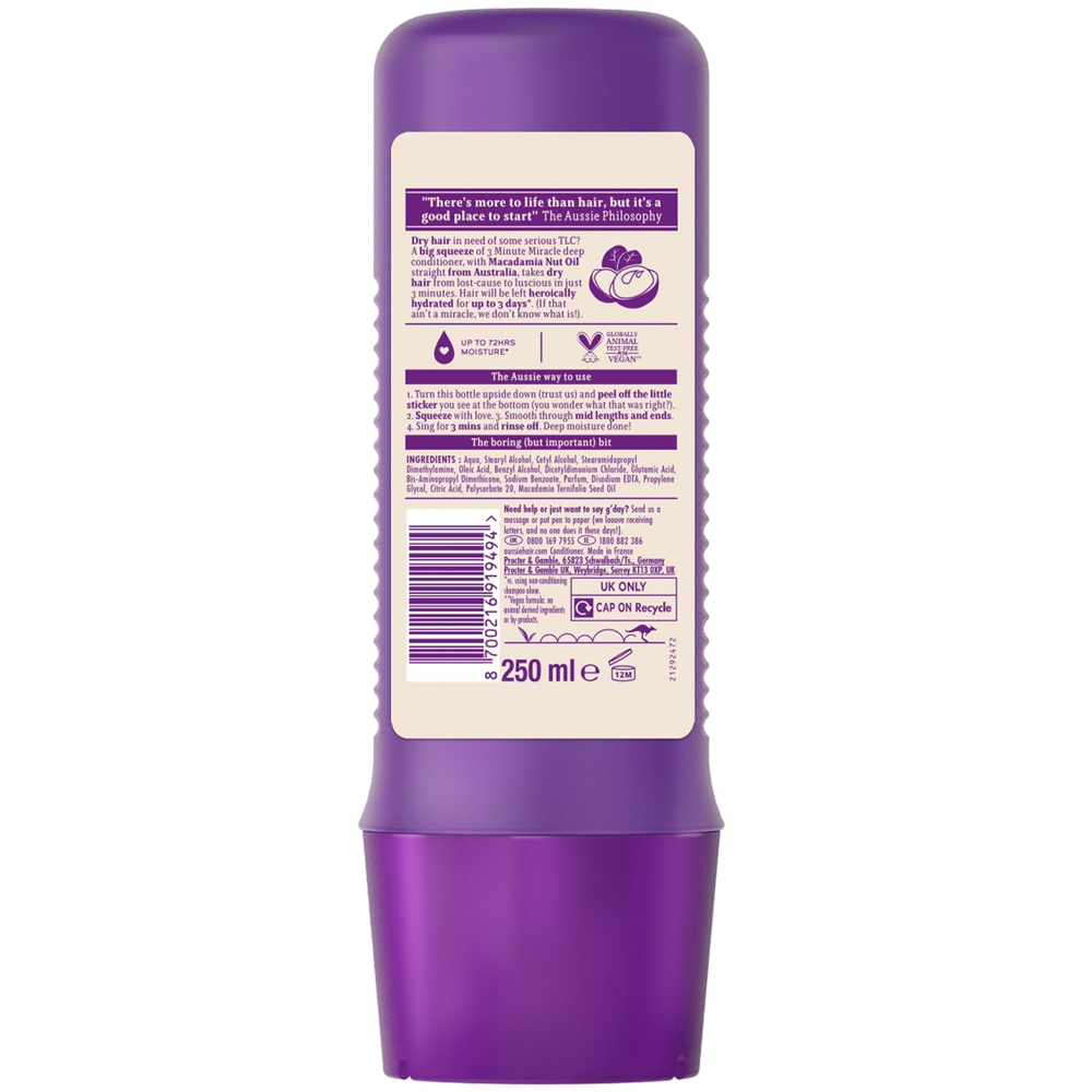 Aussie 3 Minute Miracle Moisture Deep Conditioner Image 2