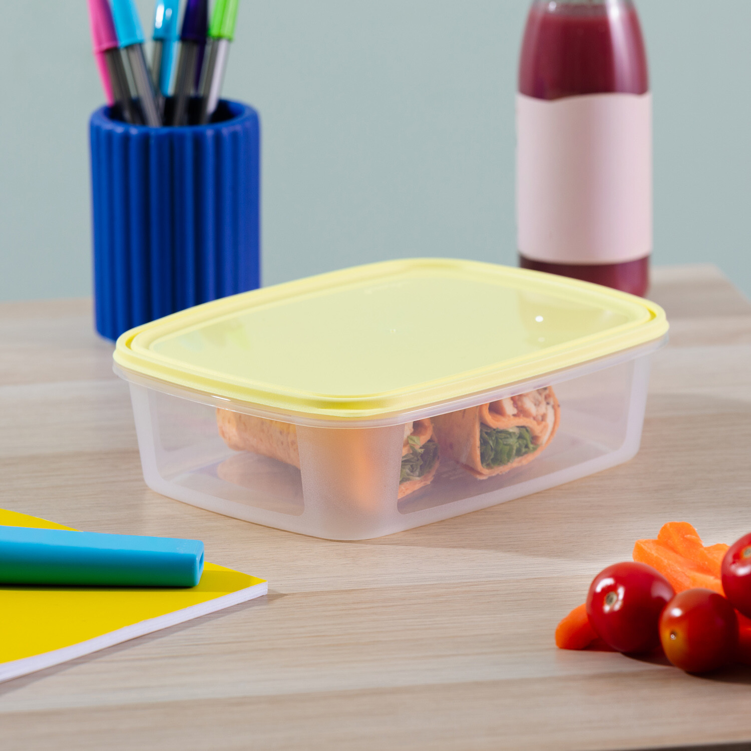 Pack of 4 Wham Food Boxes Yellow Image 2