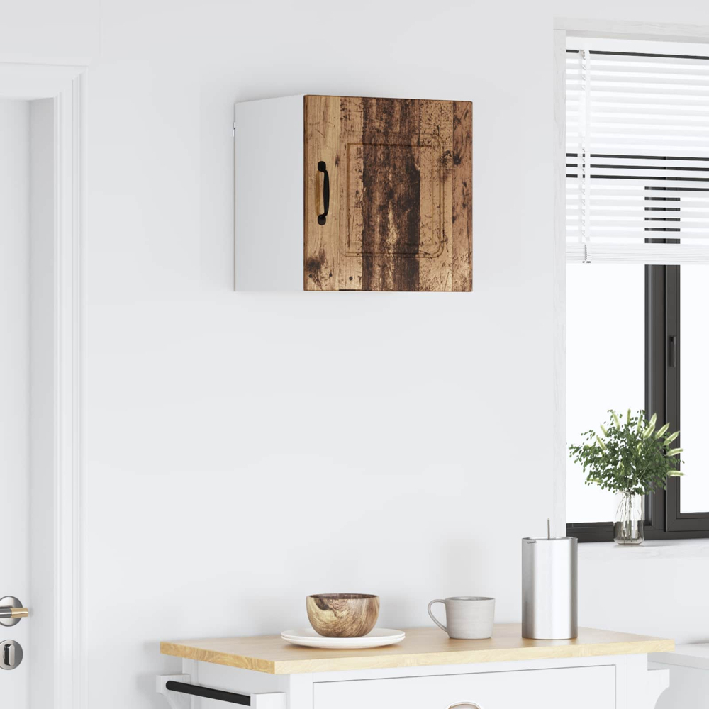 vidaXL Kalmar Single Door Old Wood Wall Mounted Square Kitchen Cabinet Image 9