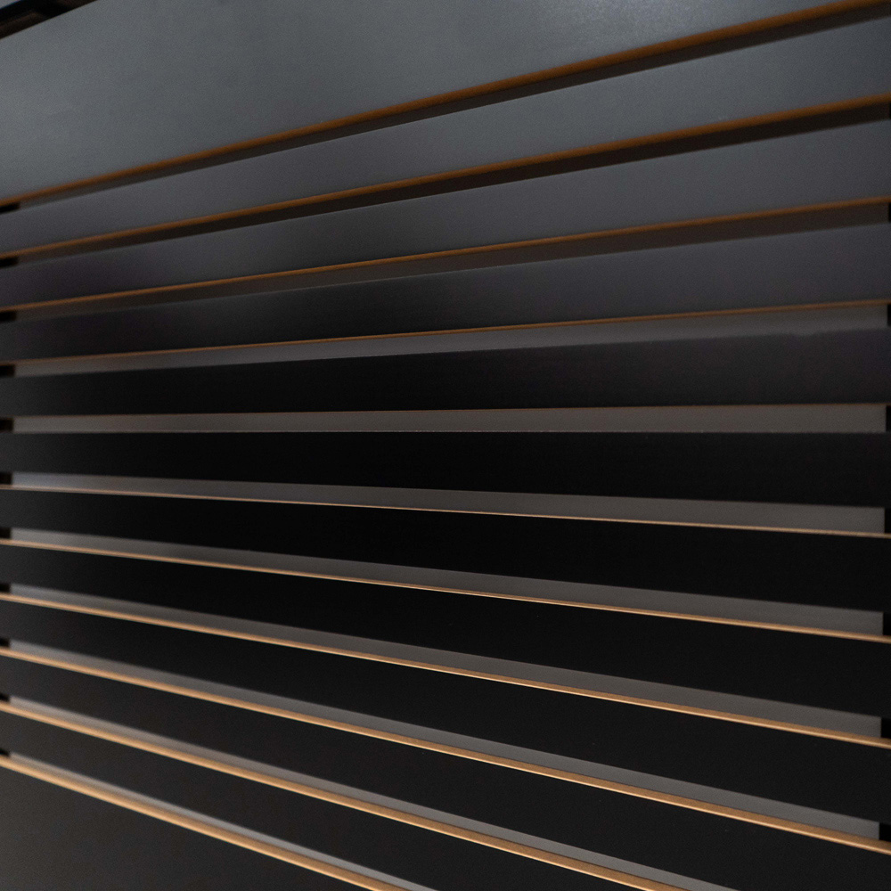 Jack Stonehouse Matt Black Adjustable Horizontal Line Radiator Cover Small Image 4