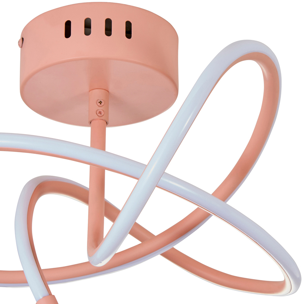 Glow Pink Whirly LED Ceiling Light Image 4