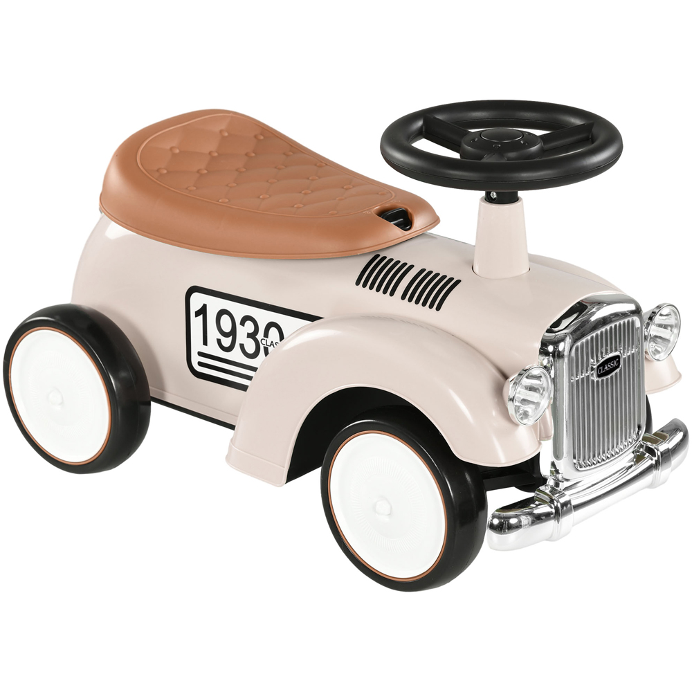 AIYAPLAY Cream Foot to Floor Slider with Steering Wheel Image 1