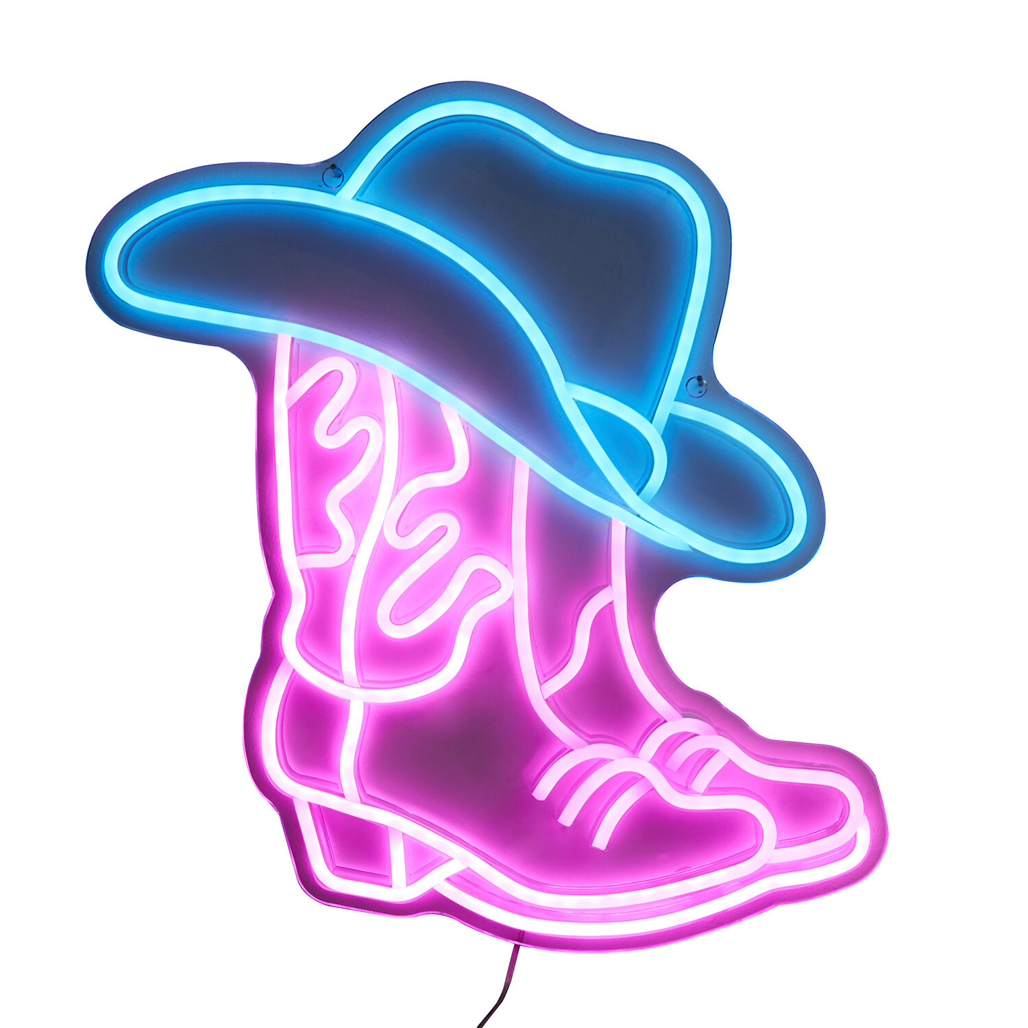 Cowby Hat Neon Sign - Pink Image 3