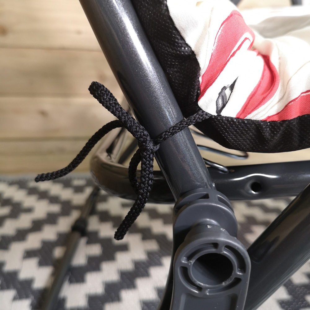 Samuel Alexander Cream Flower Garden Patio Padded Recliner Sun Lounger Image 5