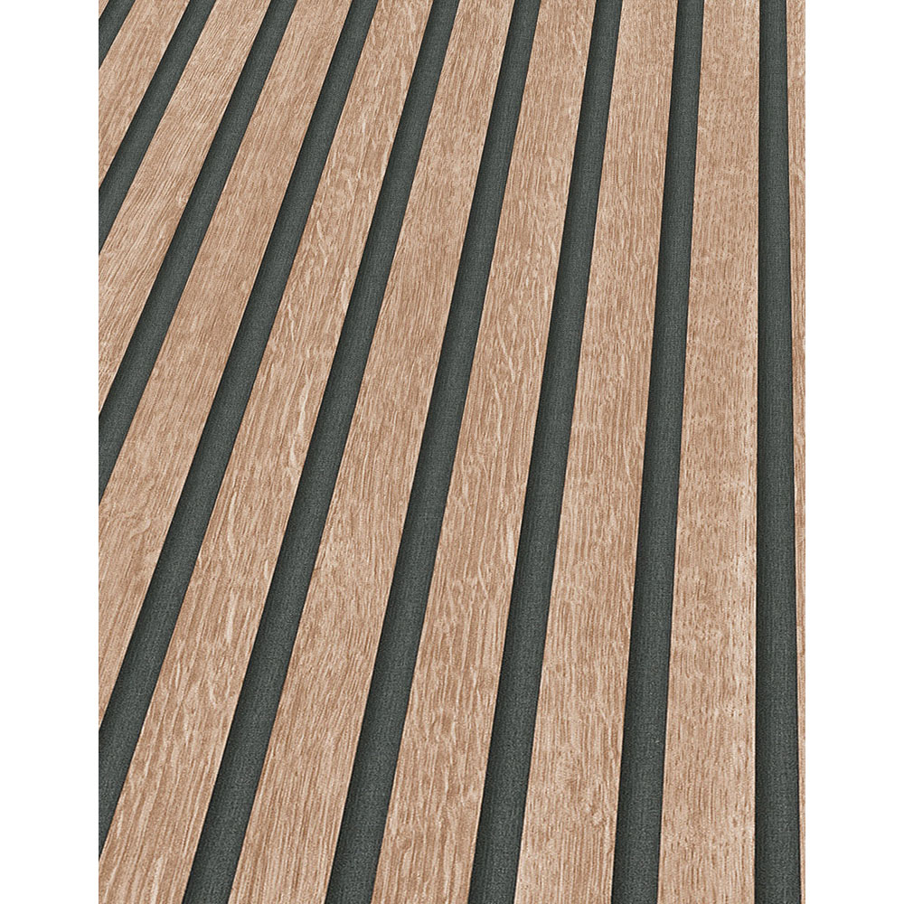 Erismann Acoustic Panel Wood Slat Brown Wallpaper Image 4