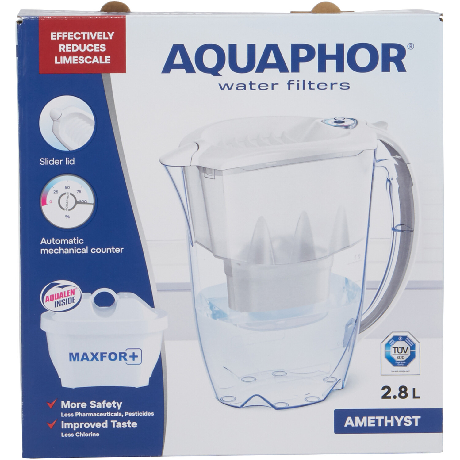 Aquaphor Amethyst 2.8l Water Filter Jug - White Image 2
