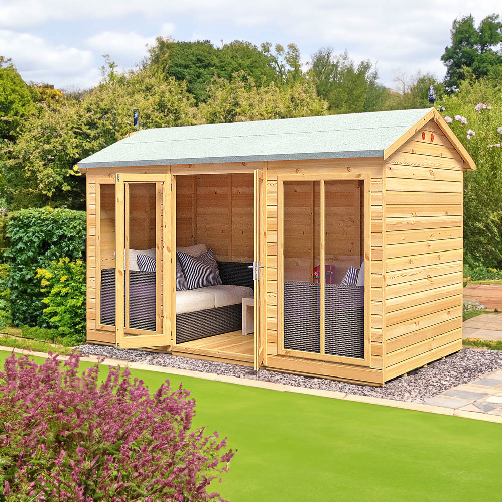 Shire Mayfield 12 x 6ft Double Door Traditional Summerhouse Image 2