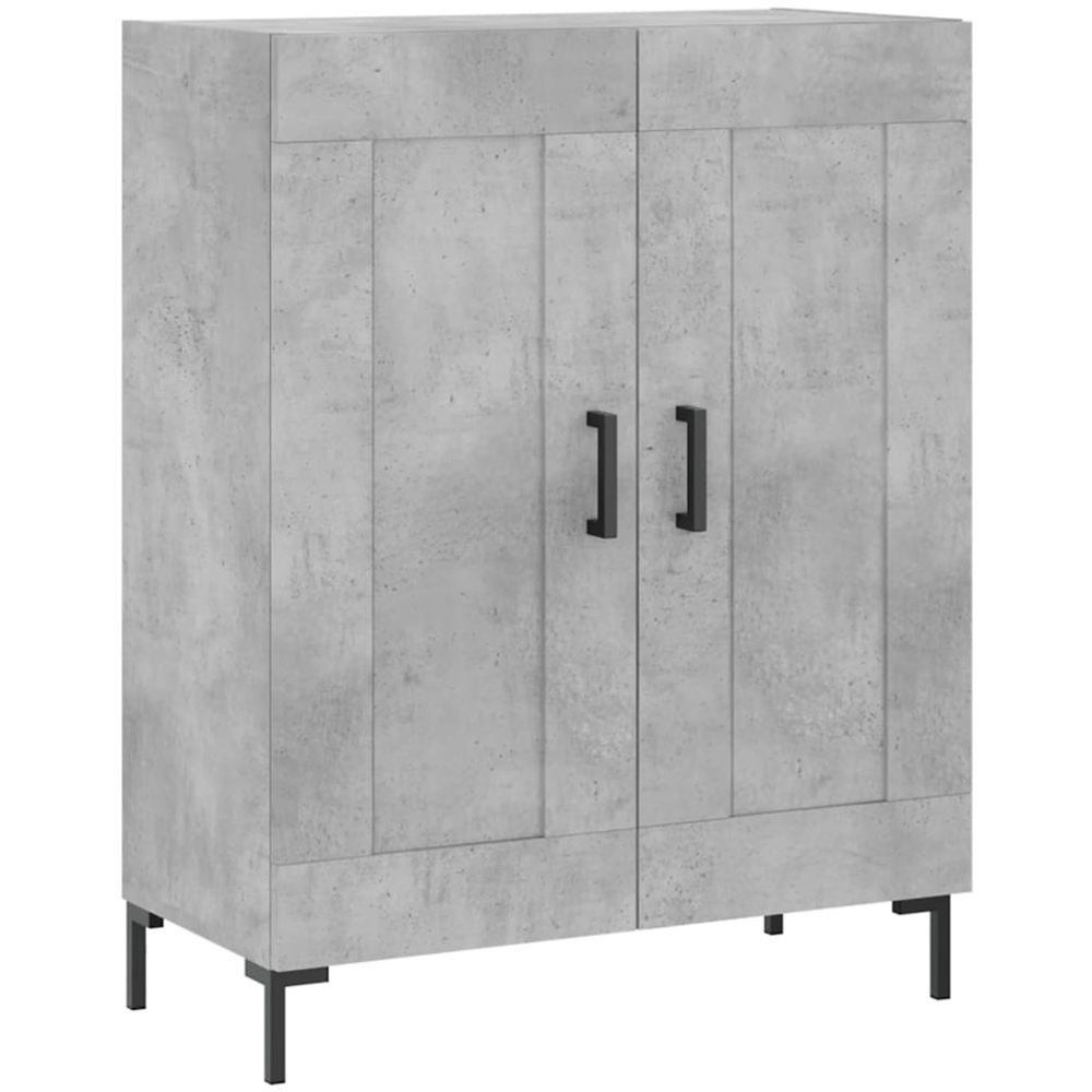 vidaXL 4 Door Concrete Grey Tall Highboard Image 7