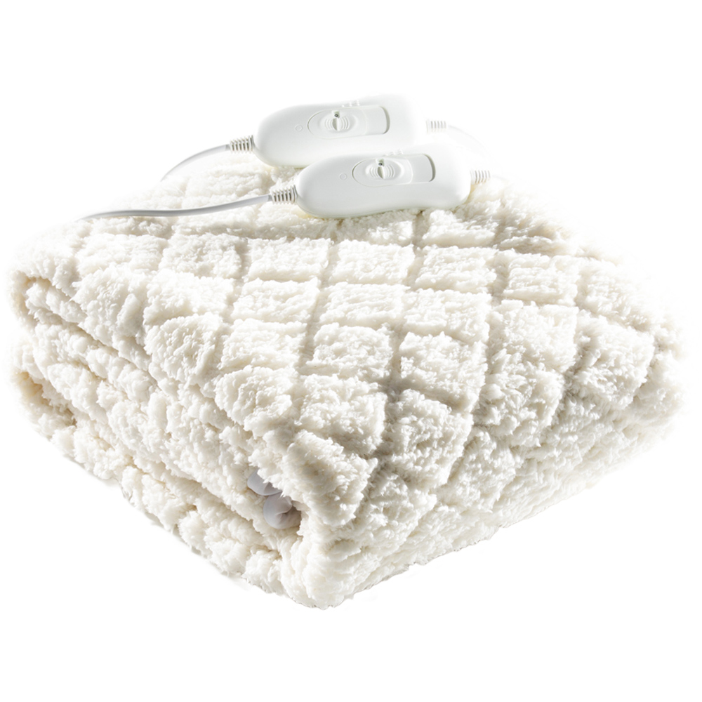 Daewoo Premium Double White Heated Blanket Image 1