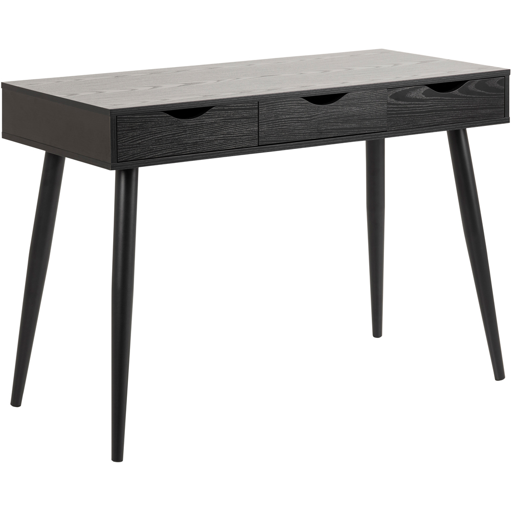 Florence Neptun 3 Drawer Black Office Desk Image 2