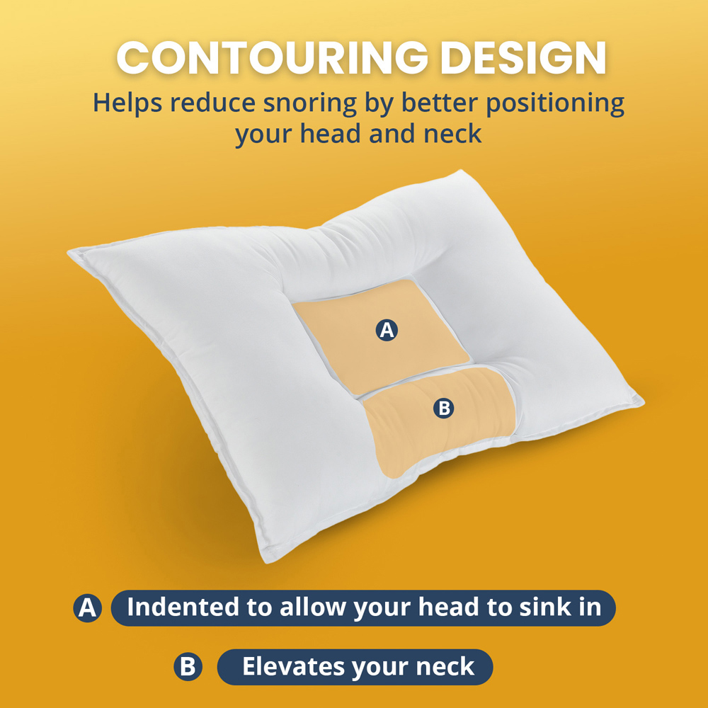 Velosso Contoured Design Anti-Snore Pillow Image 2