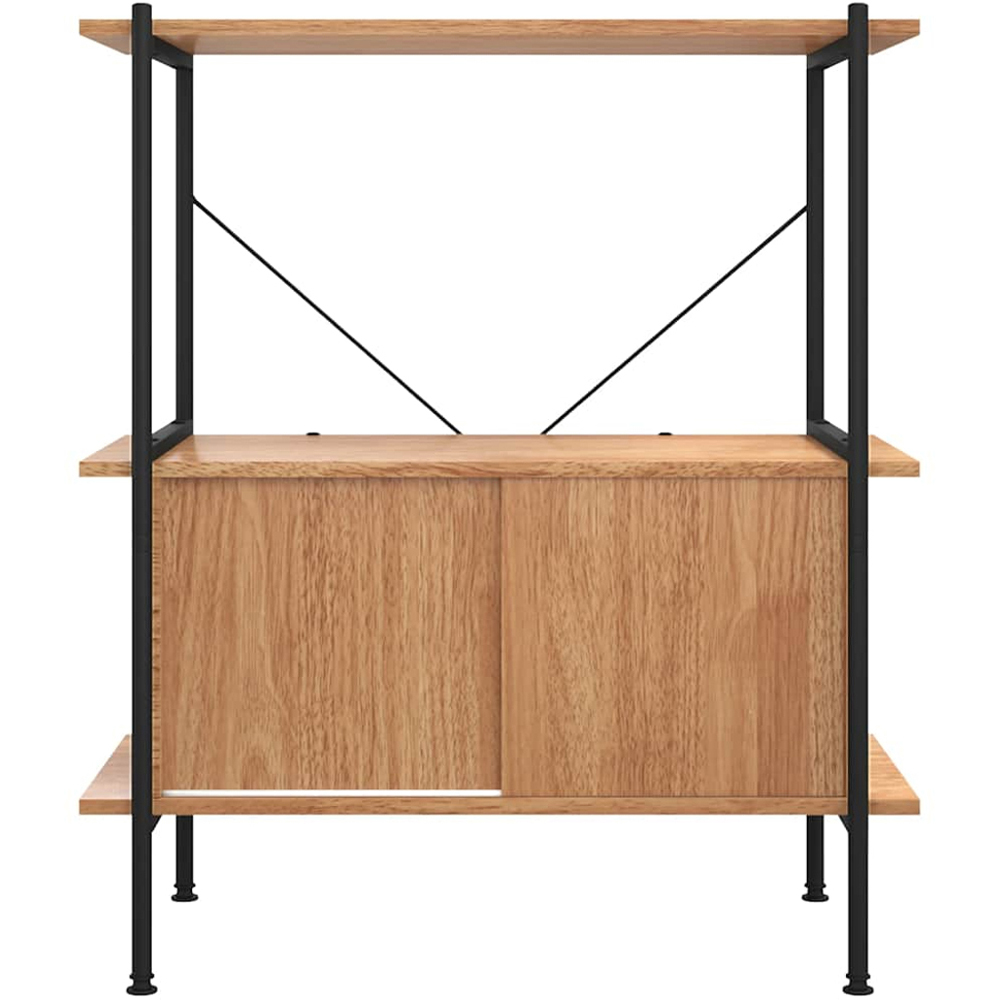 vidaXL 2 Door 2 Shelf Light Brown Shelving Unit Image 4