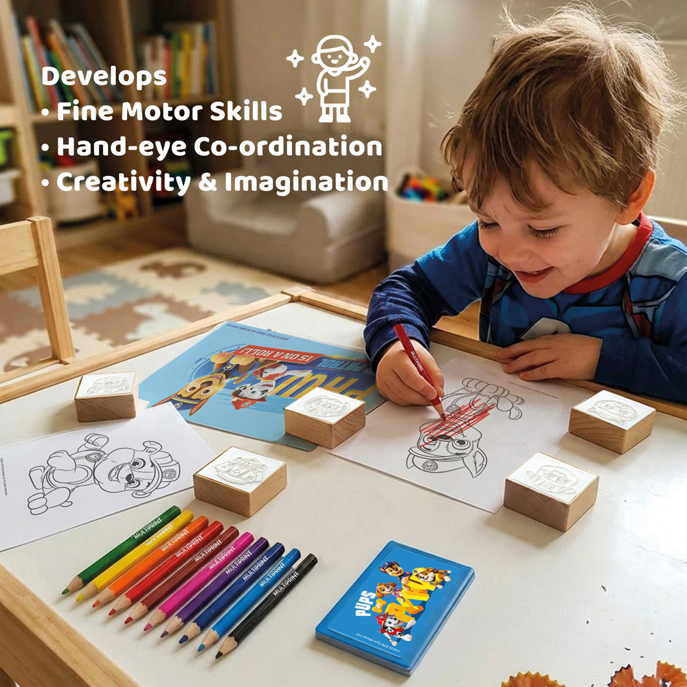 Multiprint Nickelodeon Paw Patrol Kids Travel Colouring and Stamp Set Image 6