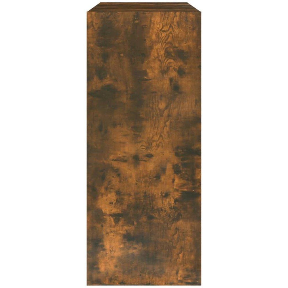 vidaXL 2 Shelf Smoked Oak Bookcase Image 4