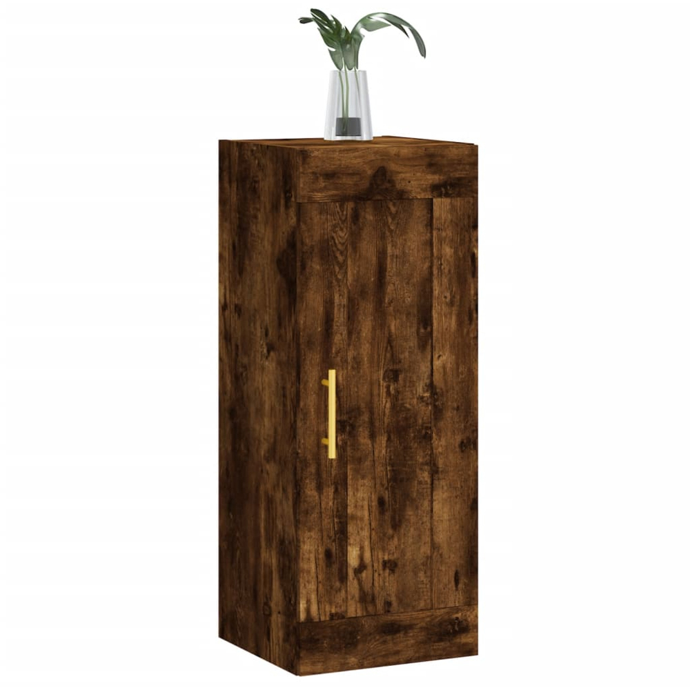 vidaXL Single Door Smoked Oak Wall Mounted Cabinet Image 4
