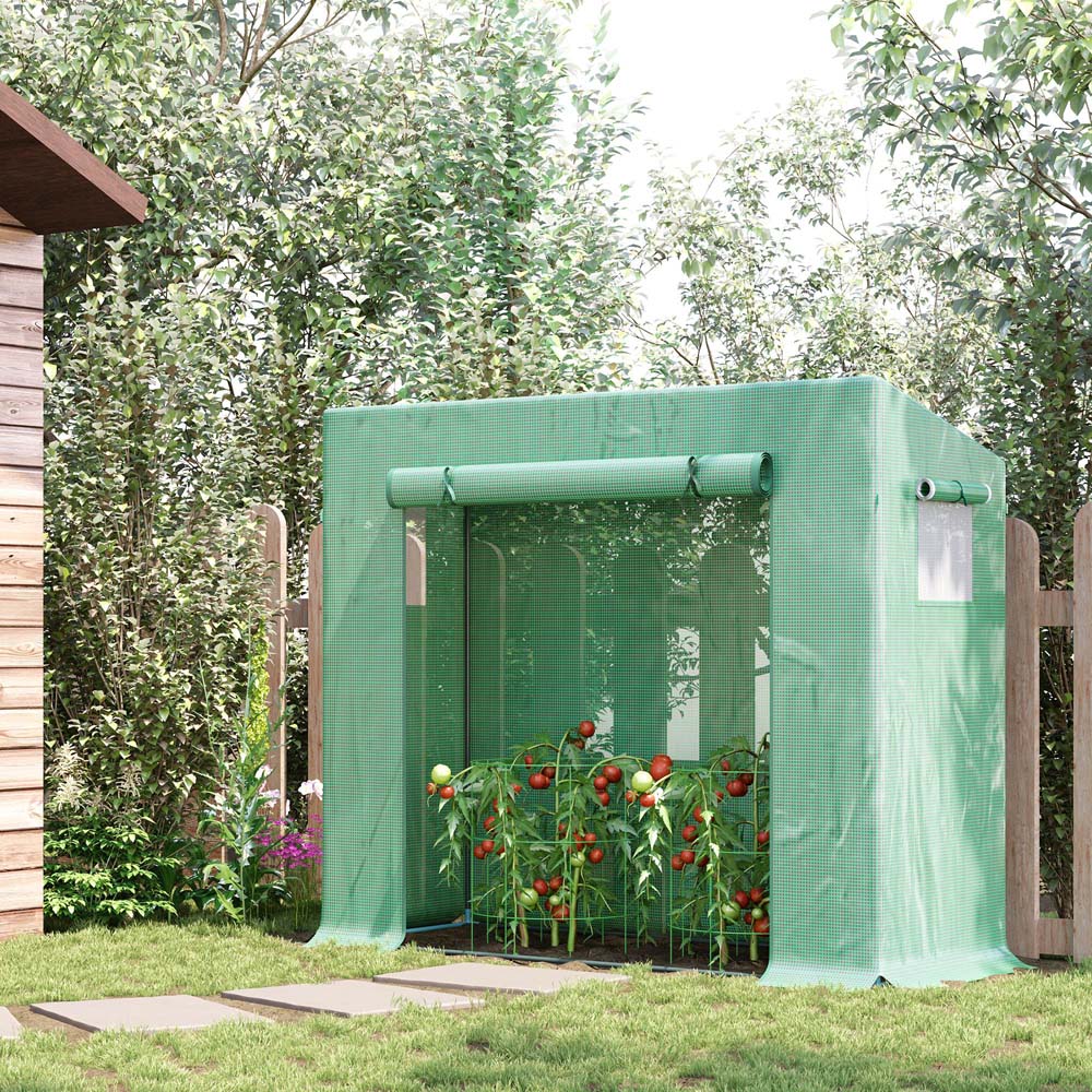 Outsunny Green 6.5 x 2.5ft Walk In Greenhouse Image 2