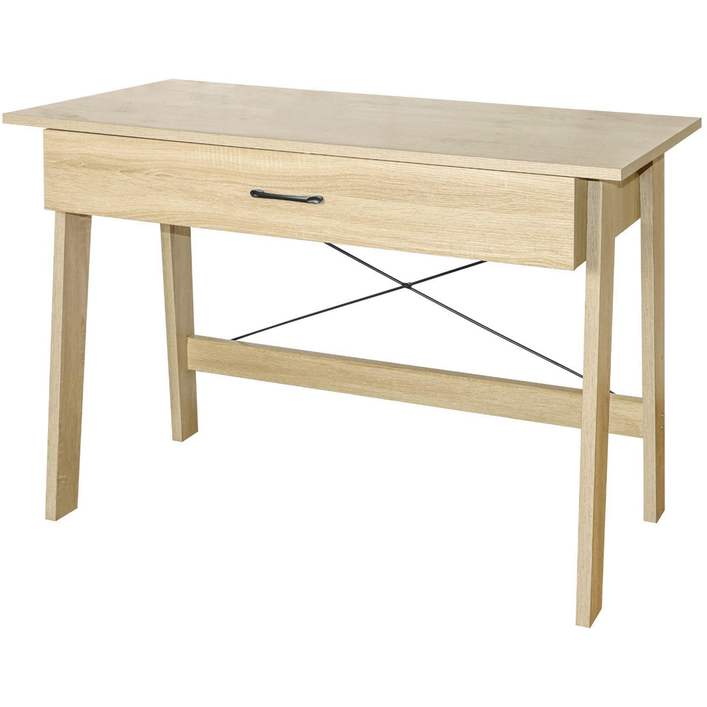 Home Source Winston Single Drawer Oak Effect Desk Image 2