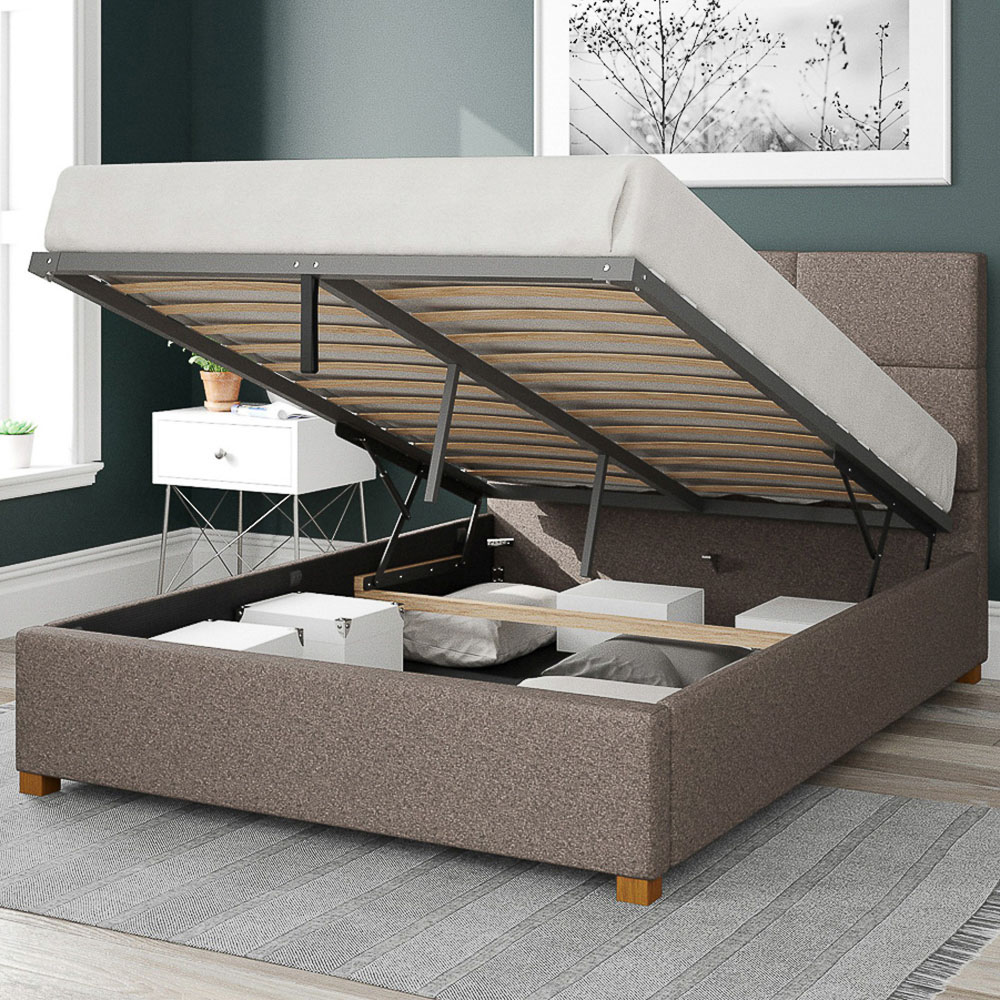 Aspire Caine Super King Mineral Yorkshire Knit Ottoman Bed Image 2
