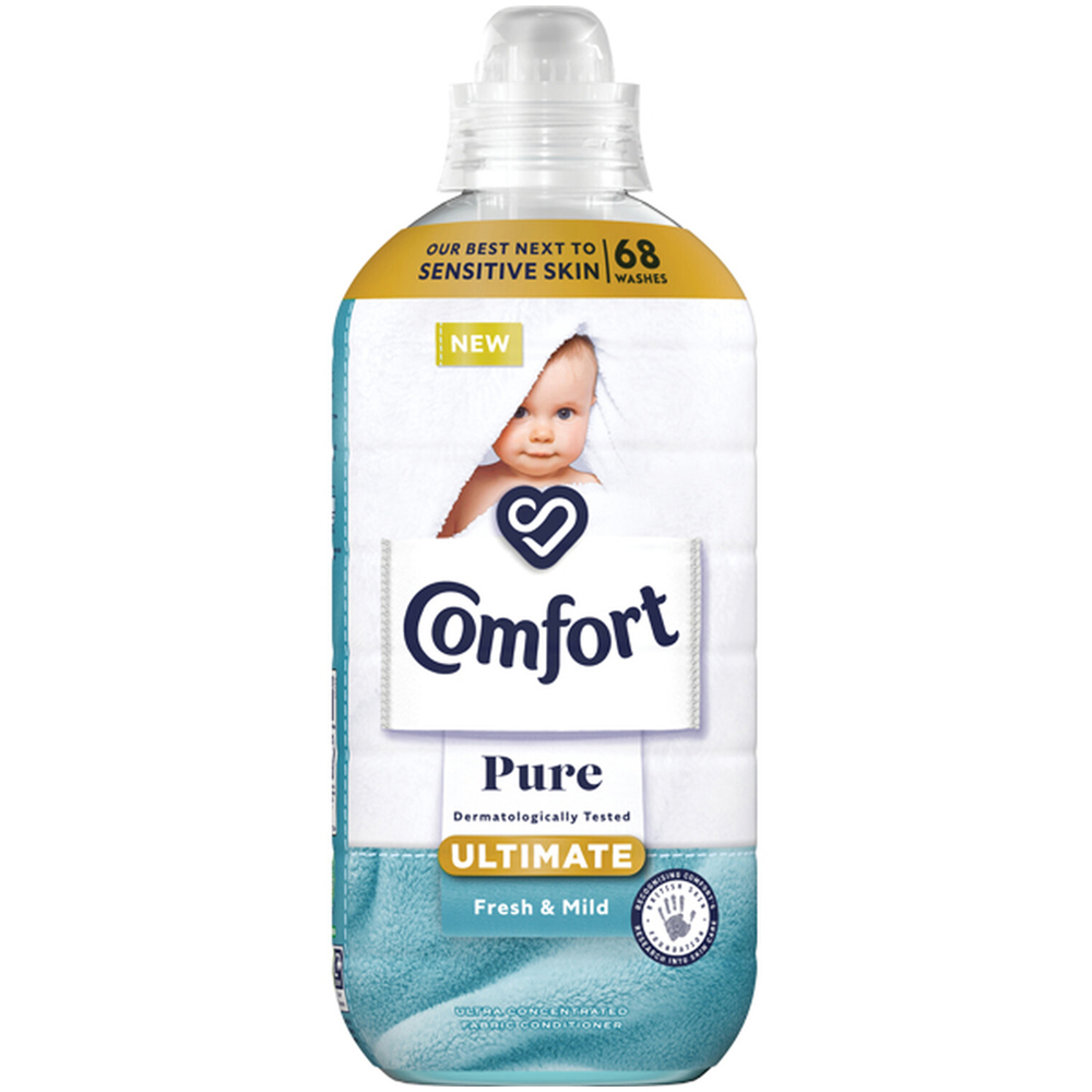 Comfort Pure Ultimate Fresh and Mild Ultra Concentrated Fabric Conditioner 68 Washes 1.02L Image