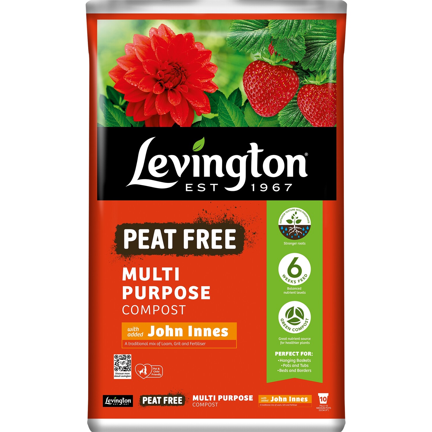 Levington Peat Free Multi Purpose Compost - 50l Image 1