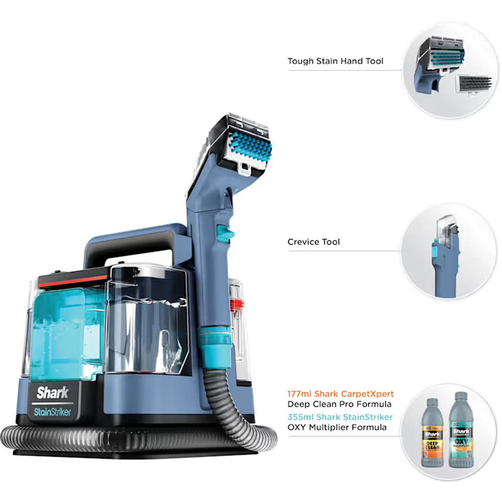 Shark StainStriker Pro+ PX200UKTBL1 Royal Blue Stain and Spot Cleaner with Accessories Image 2