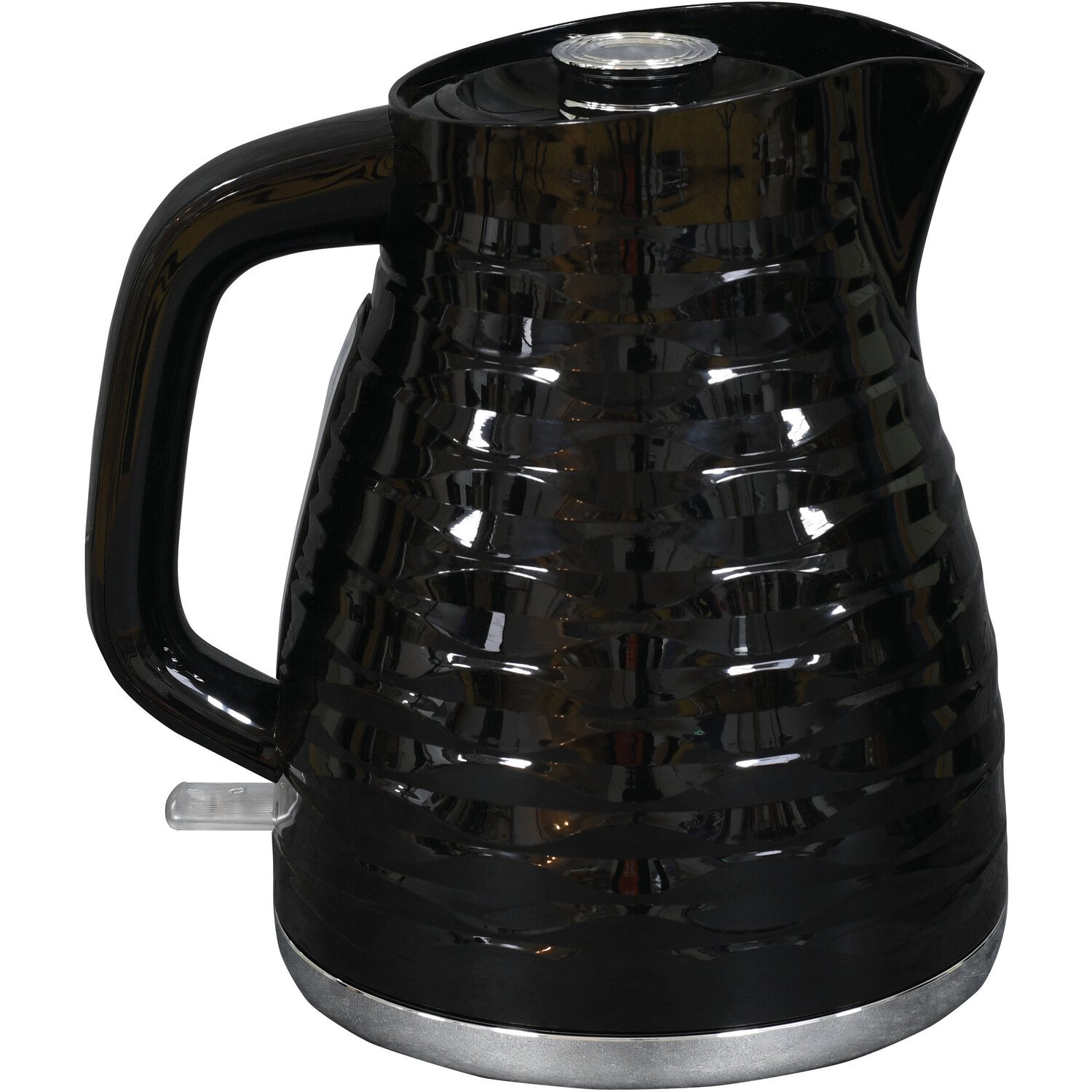 1.7L Wave Textured Jug Kettle - Black Image 1