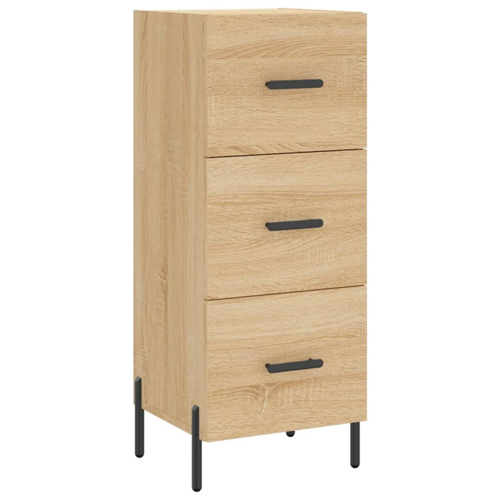 vidaXL Single Door 3 Drawer Sonoma Oak Highboard Image 5