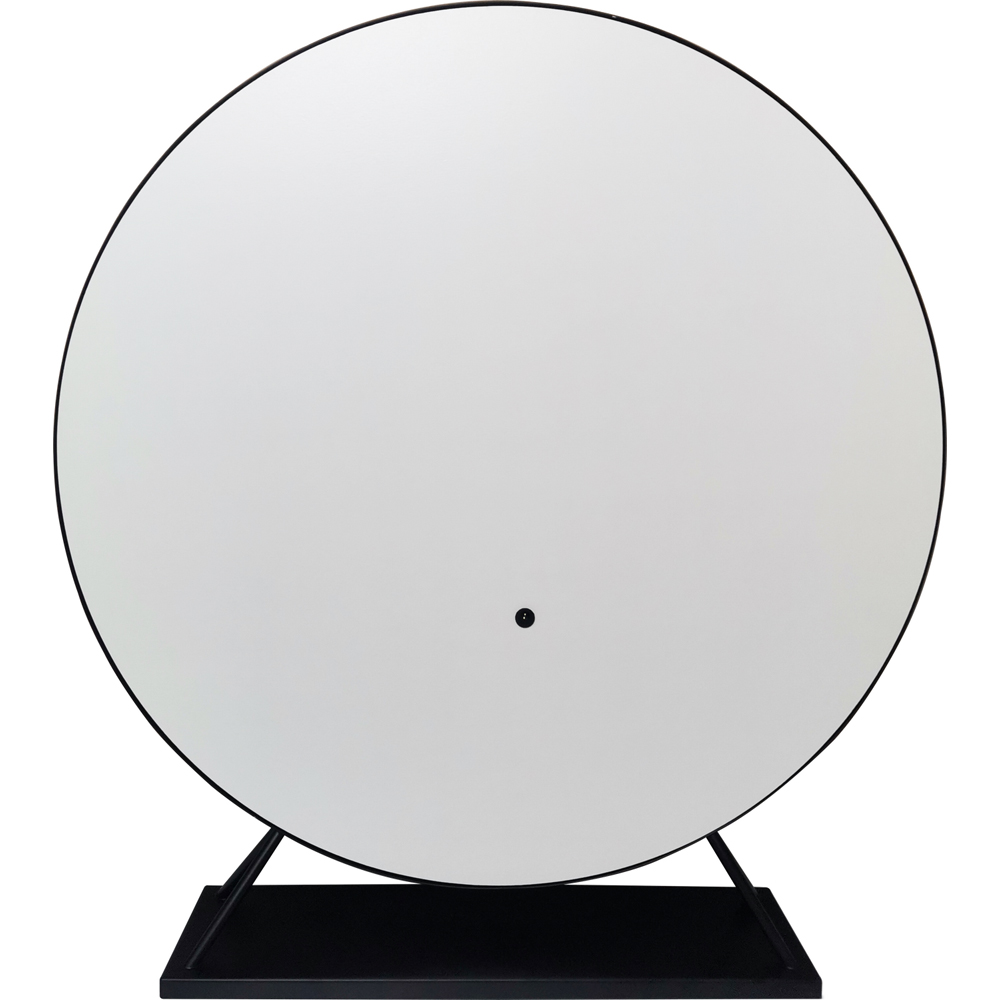 Round Standing Hollywood LED Mirror Black Image 3