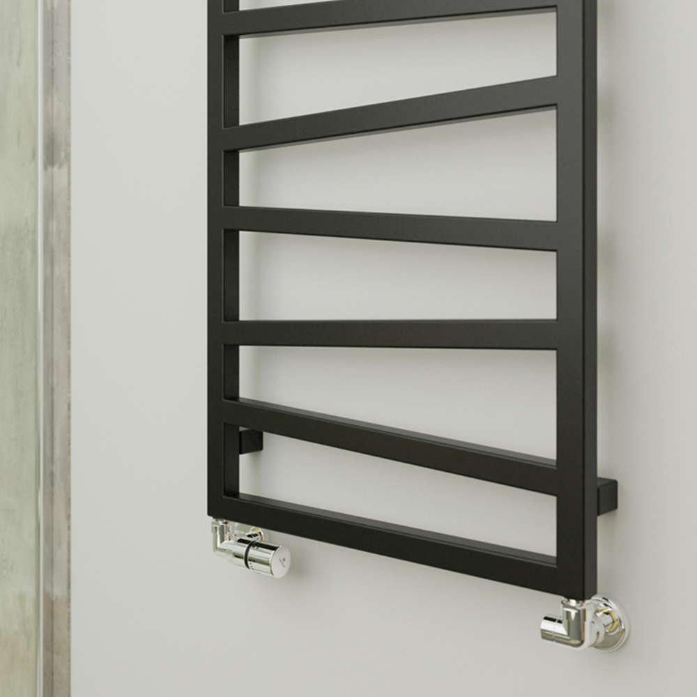 Terma Zig Zag Heban Black Heated Towel Rail 835 x 500mm Image 6