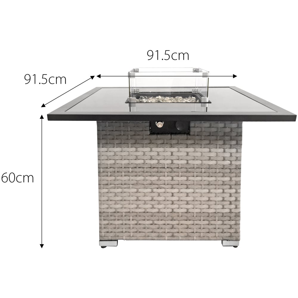 Oseasons Acorn 10 Seater Dove Grey Deluxe Rattan Modular Firepit Sofa Set Image 7