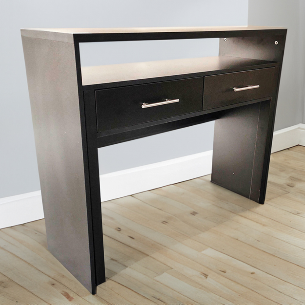 Eurotrade Regis 2 Drawer Computer Desk Black Image 1