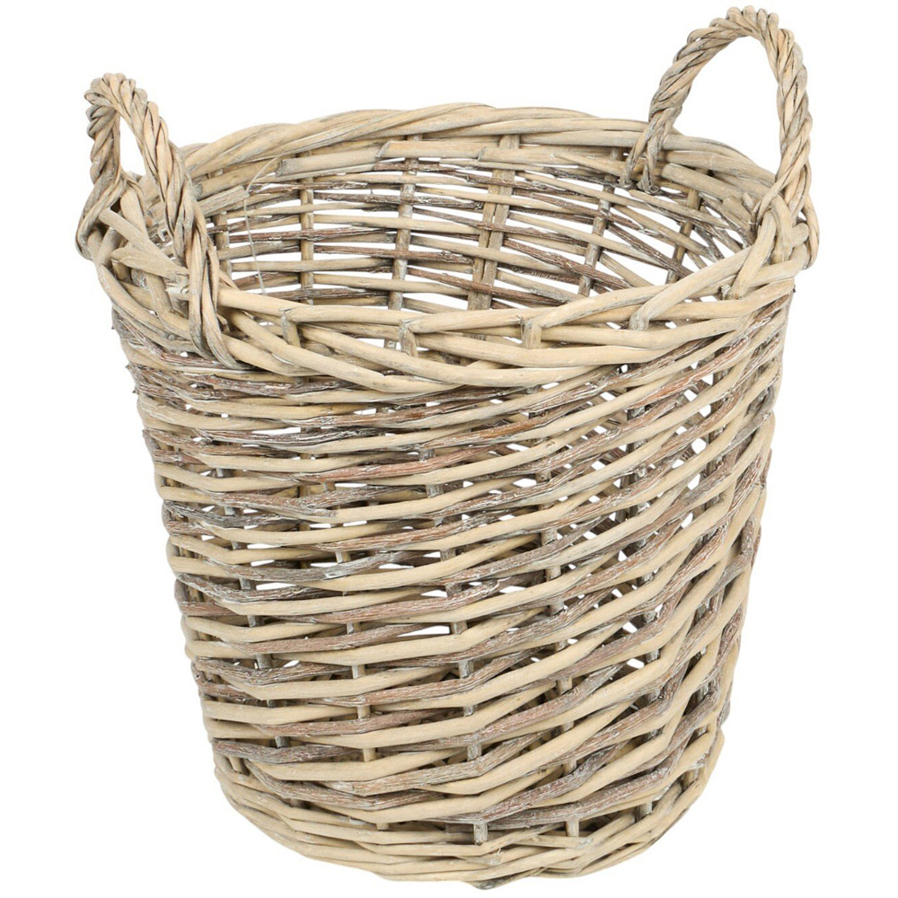 Set of 3 Willow Baskets Natural Image 3