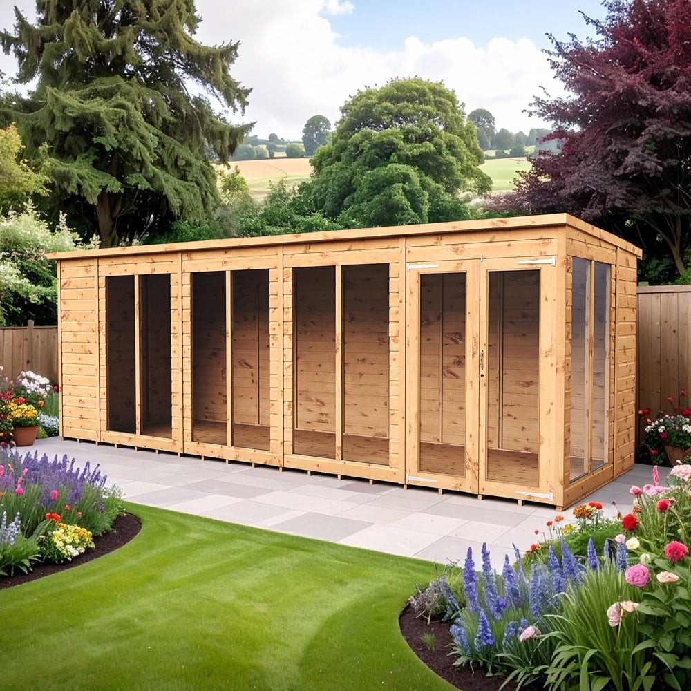 Empire Sheds 18 x 6ft Double Door Tongue and Groove Pent Summerhouse Image 2