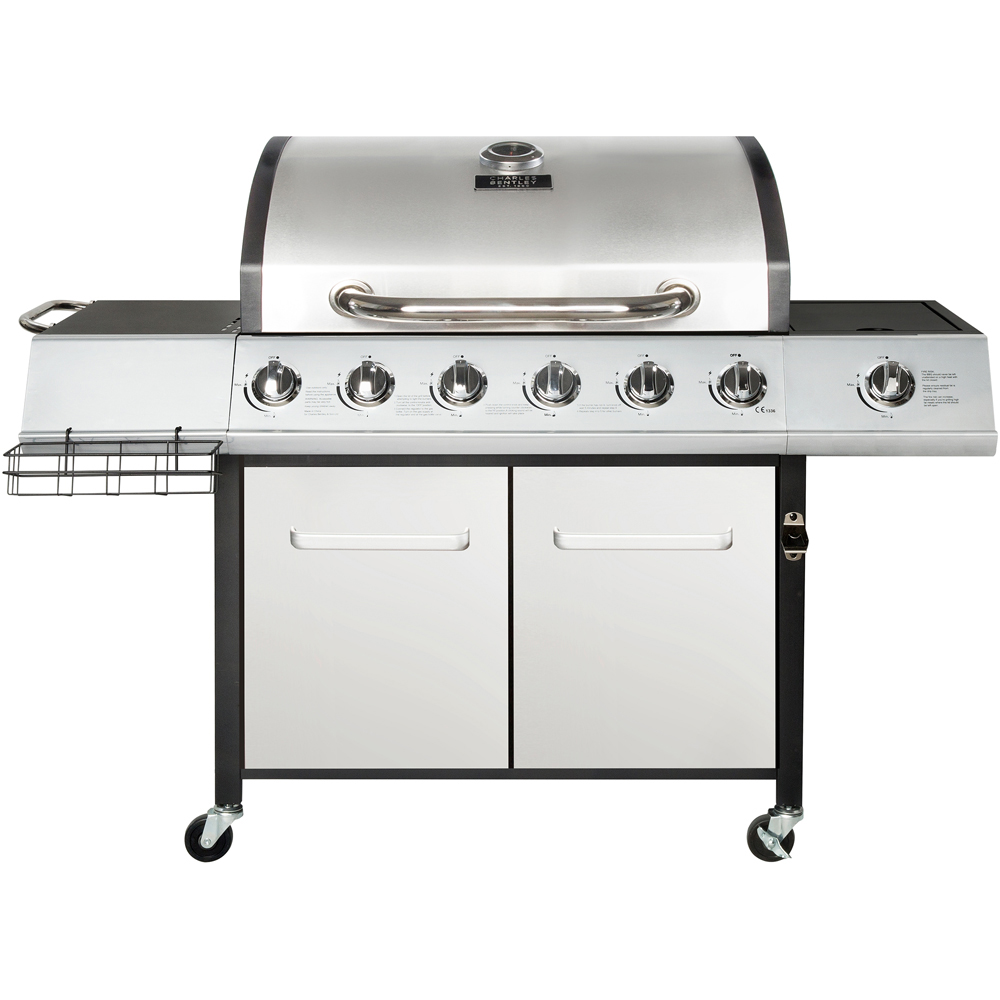 Charles Bentley Premium 6 + 1 Burner Gas BBQ Silver Image 4