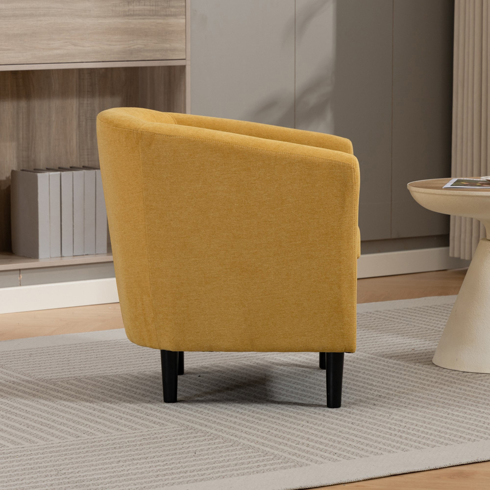 Artemis Home Beulah Yellow Fabric Accent Chair Image 5