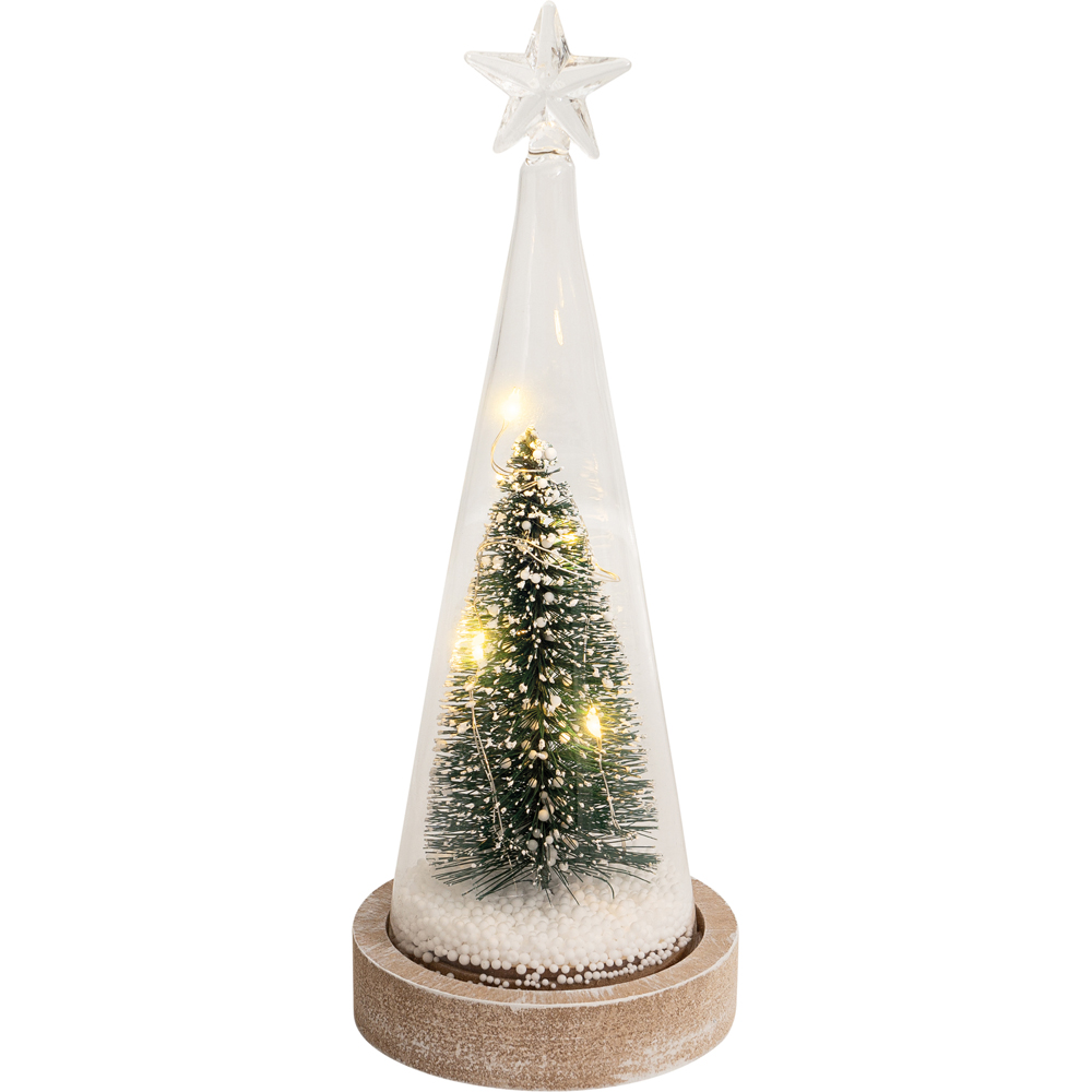 St Helens LED Glass Enclosed Christmas Tree 22cm Image 1