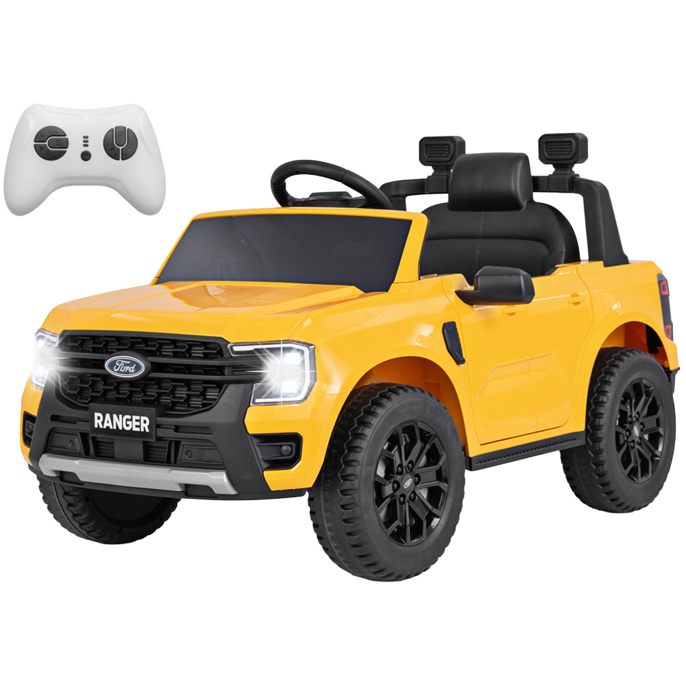 Costway Kids Yellow Licensed Ford Ranger Kids Ride On Car with Remote Control 12V Image 1