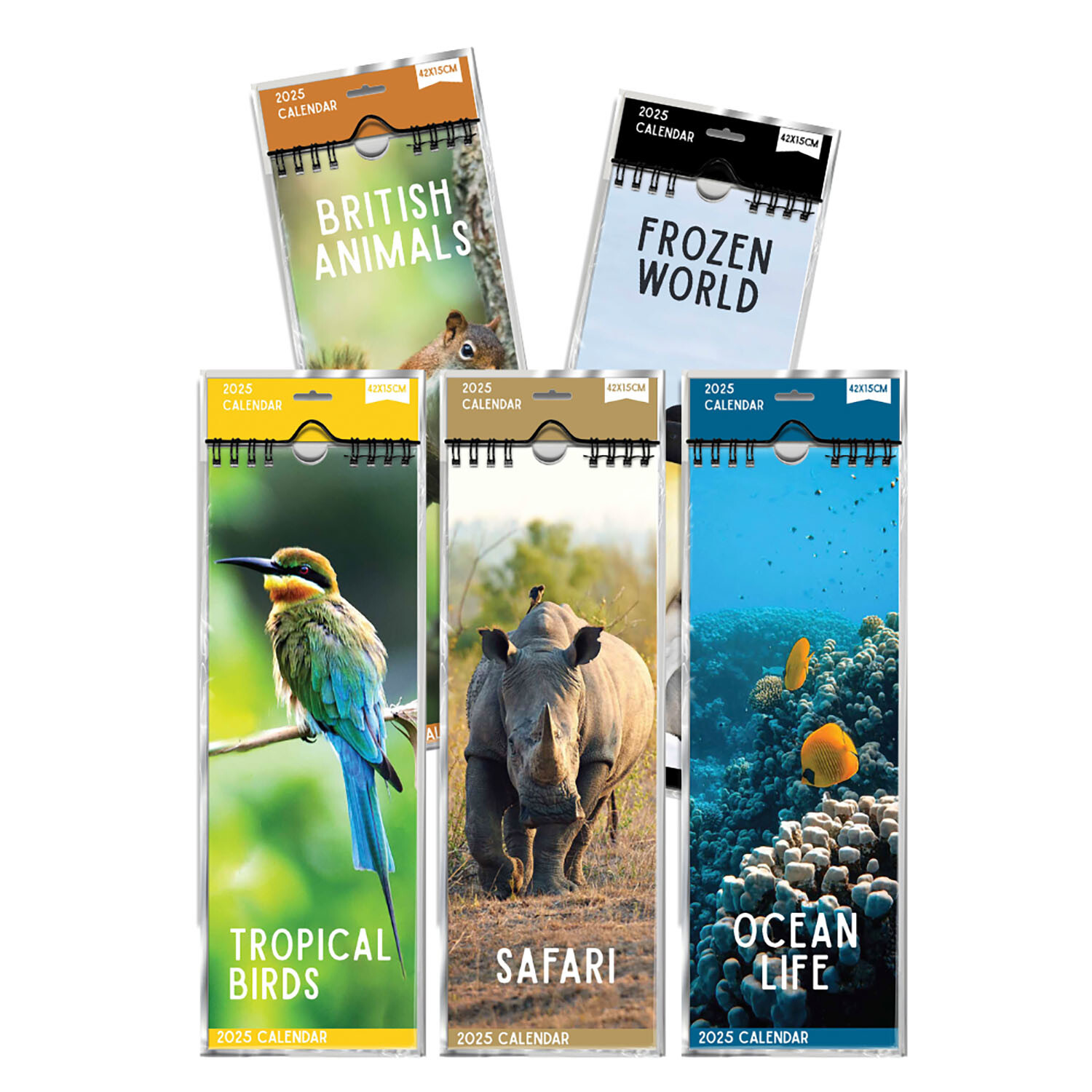 2025 Wildlife Slimline Spiral Calendar - Multicolour Image 1