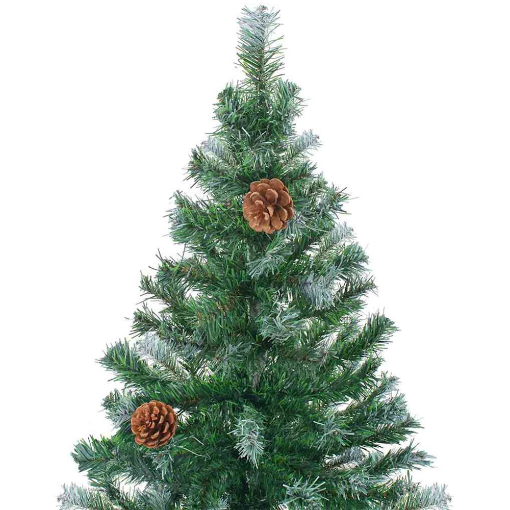vidaXL Pre-Lit Green Artificial Christmas Tree 6ft Image 4